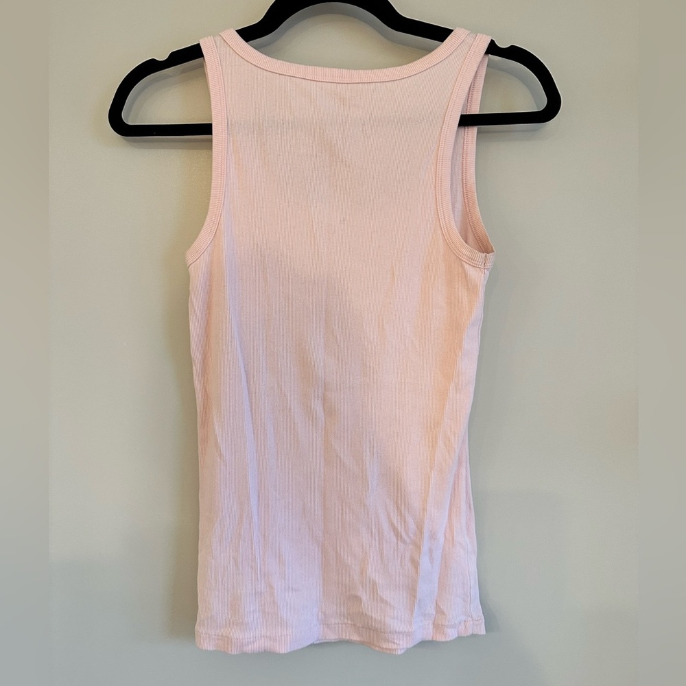 Light Pink Ribbed Tank - Picture 3 of 4